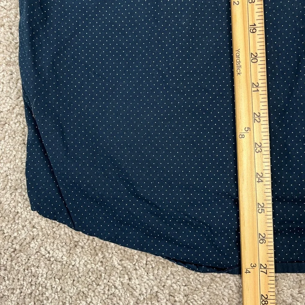 Denim & Flower Button Down Shirt Mens Large Blue Polka Dot Flip Cuff Ricky Singh - Picture 8 of 9